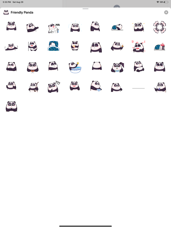 Screenshot #6 pour Friendly Panda Animated Emoji