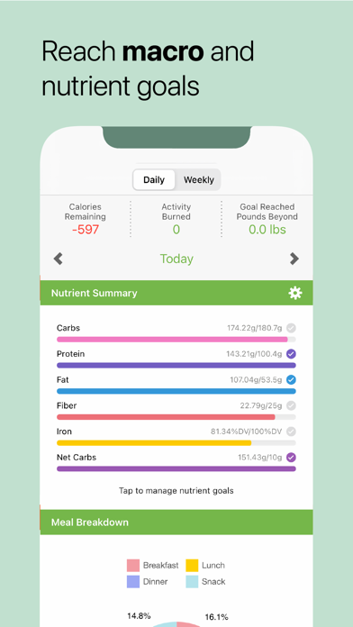 MooveFit Calorie, Keto Counter Screenshot