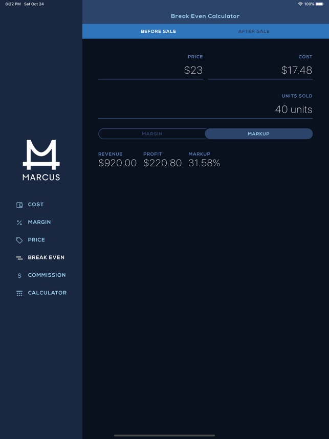 Omni sales margin calculator