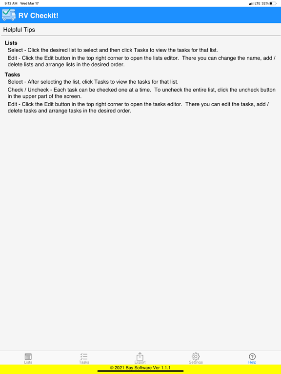 RV Checkit! iPad screenshot 5 - Travel app