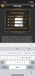 Savings Calculator screenshot #3 for iPhone