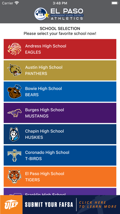 El Paso ISD Athletics screenshot 2