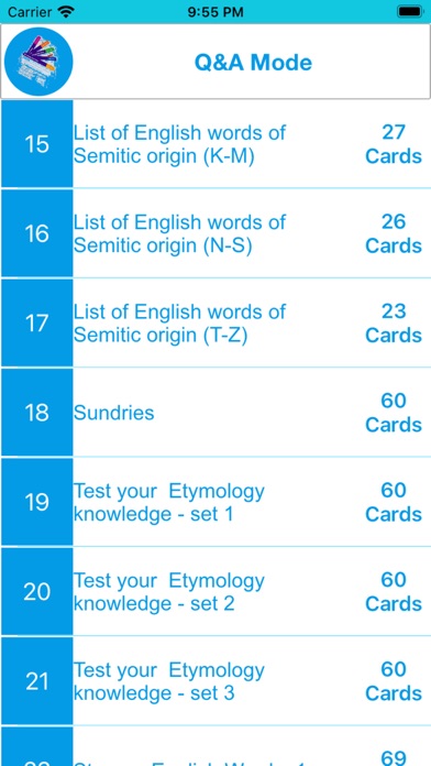 Etymology: +1200 English Words Screenshot