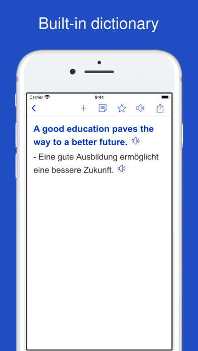 English German Sentences Screenshot