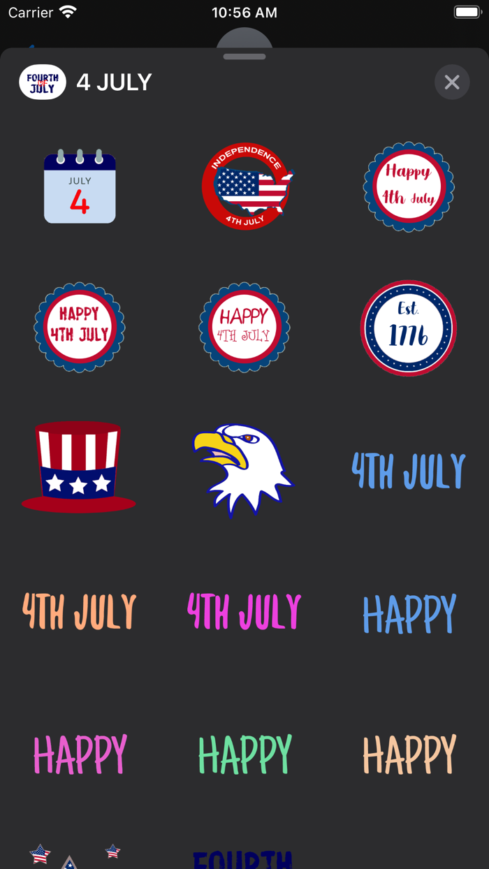 USA JULY 4 Sticker Pack