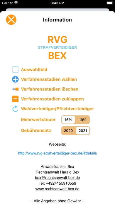 RVG STRAFVERTEIDIGER BEX Screenshot