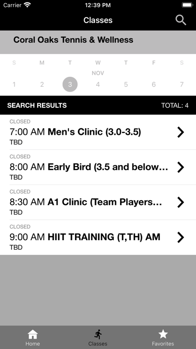 Coral Oaks Tennis Club Screenshot