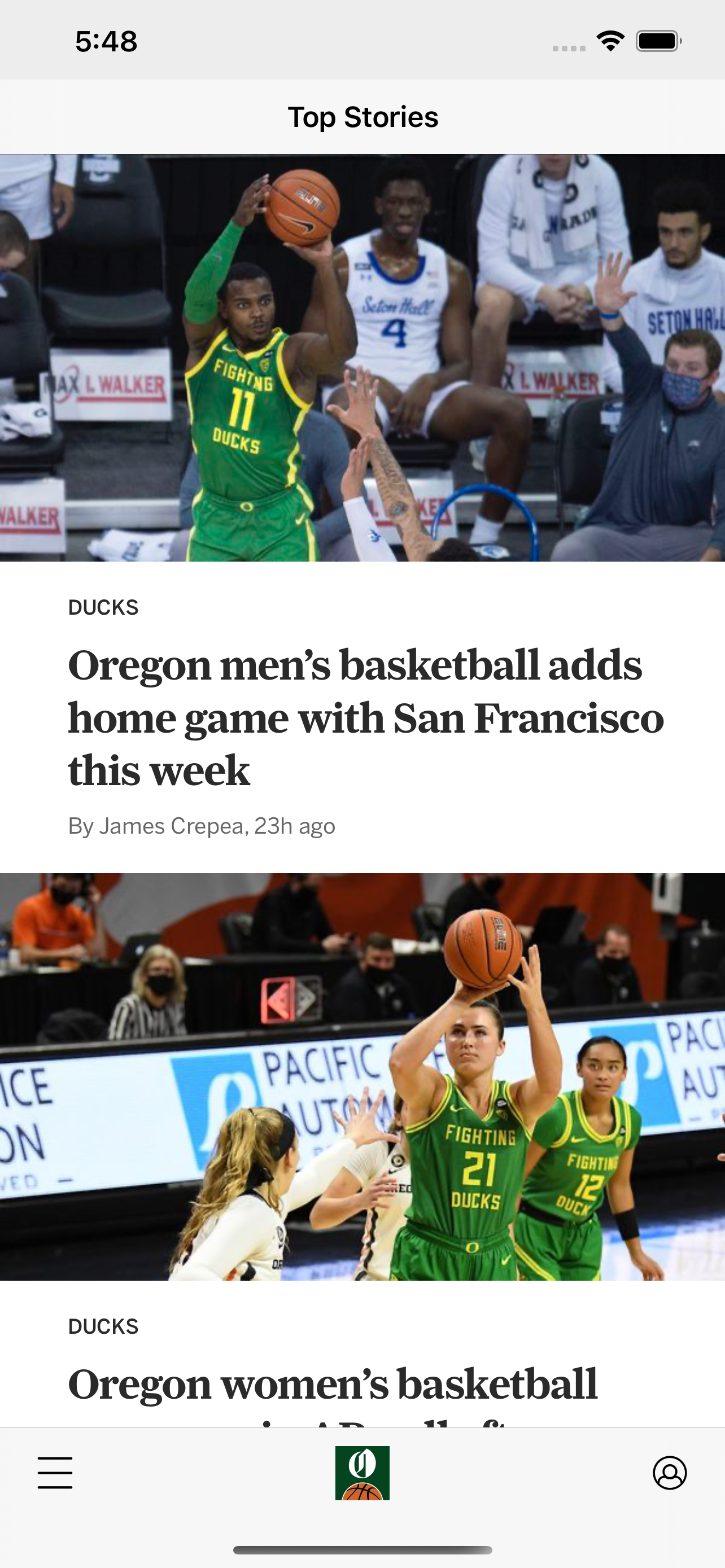 Ducks Basketball News