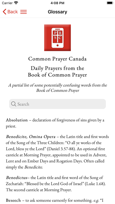 Common Prayer Canada Screenshot