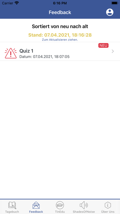 UNITI Tinnitus Study Screenshot
