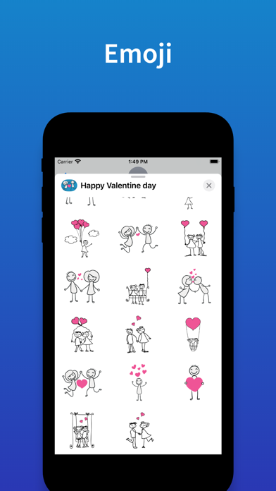 Screenshot #2 pour Stickers Saint Valentin emojis