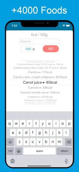 Game screenshot Счетчик калькулятор калорий apk