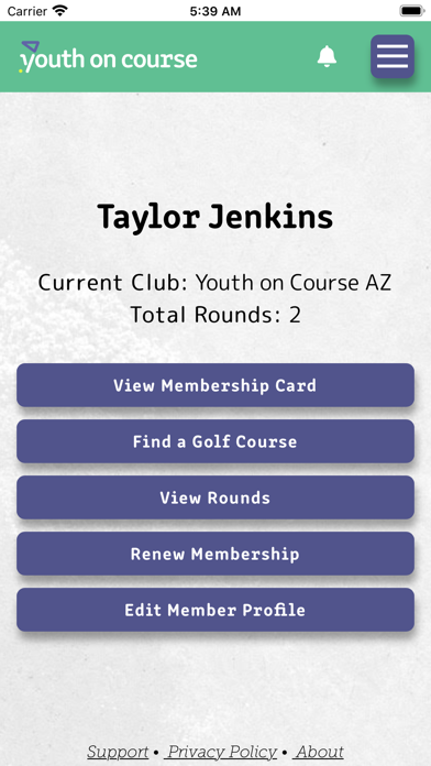 Youth on Course Member App screenshot 2