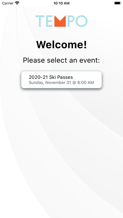 Tempo Tickets Registration Screenshot