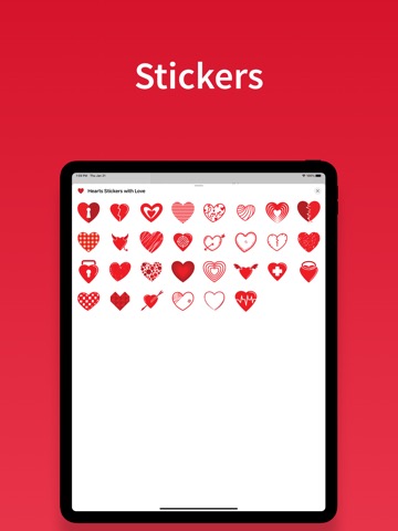 Stickers : ラブハートのステッカーと絵文字のおすすめ画像1