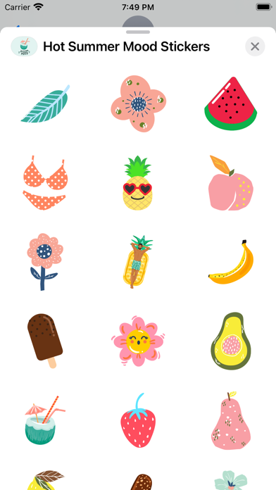Hot Summer Mood Stickers Screenshot