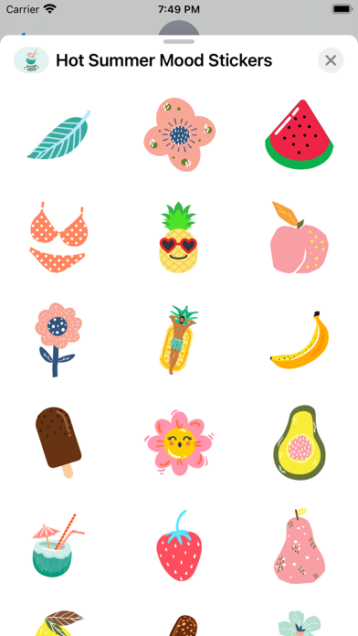 Screenshot #2 pour Hot Summer Mood Stickers