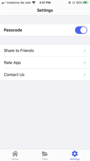 Capture d'écran de Secure File Manager sur iPhone 5