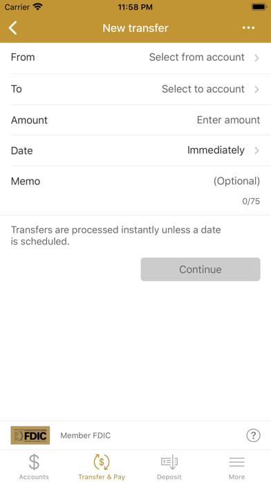 Crown Bank on the Go Screenshot