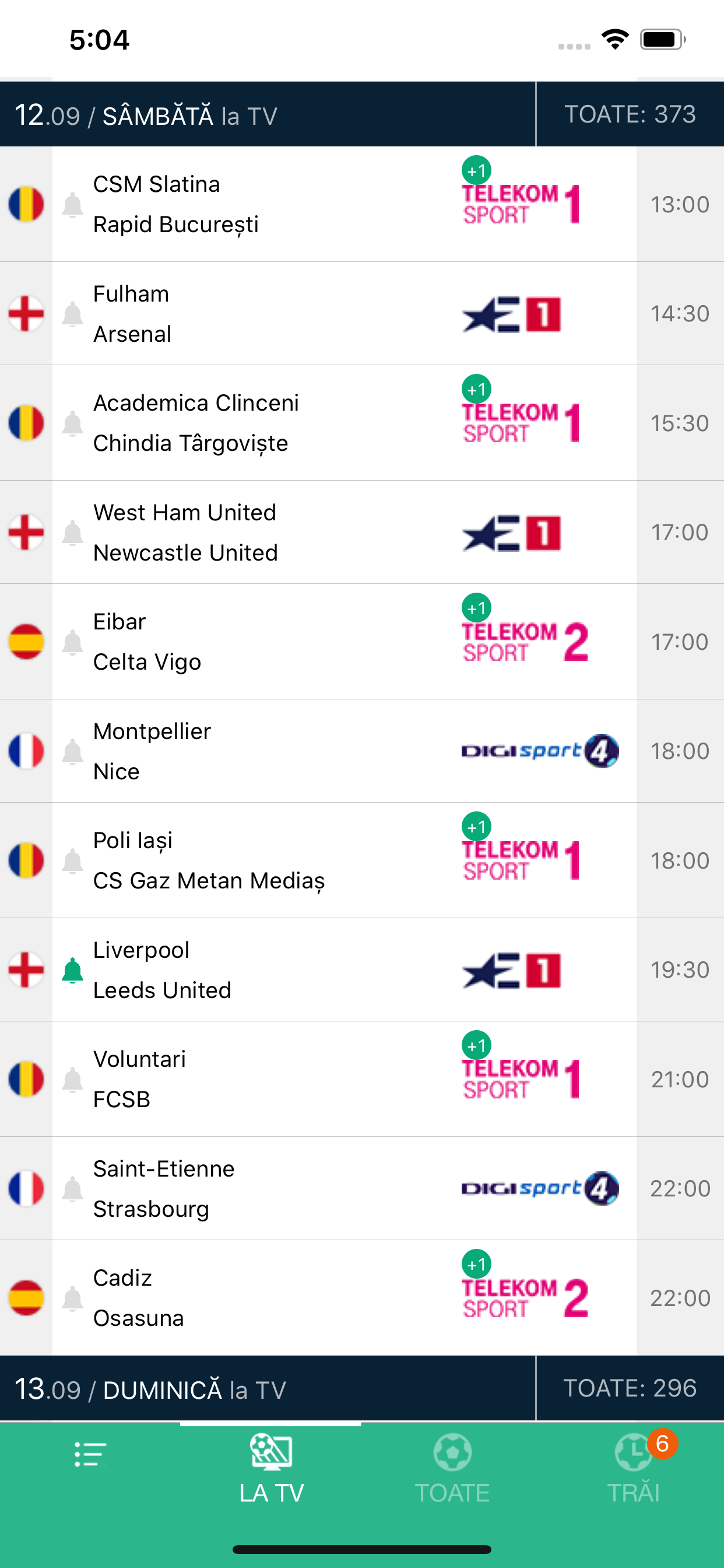 Fotbal la TV