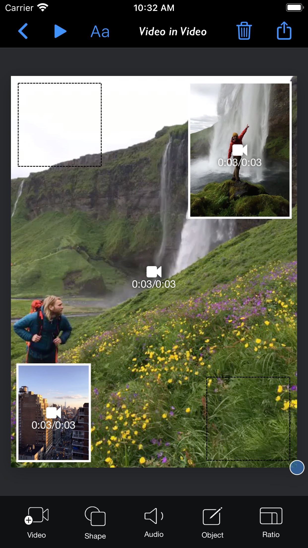 Screenshot do app Video Collage - Stitch Videos