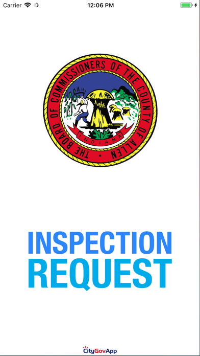 ACBD Inspection Request Screenshot