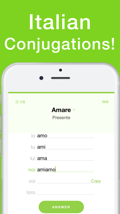 Conjuu - Italian Conjugation Screenshot