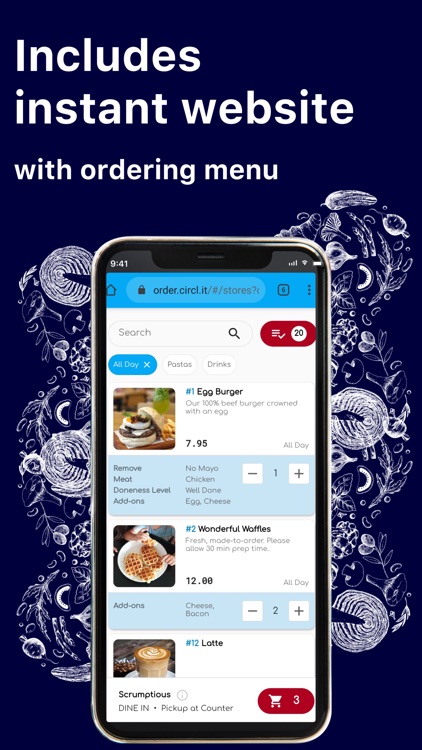 CIRCL Store–Setup F&B ordering