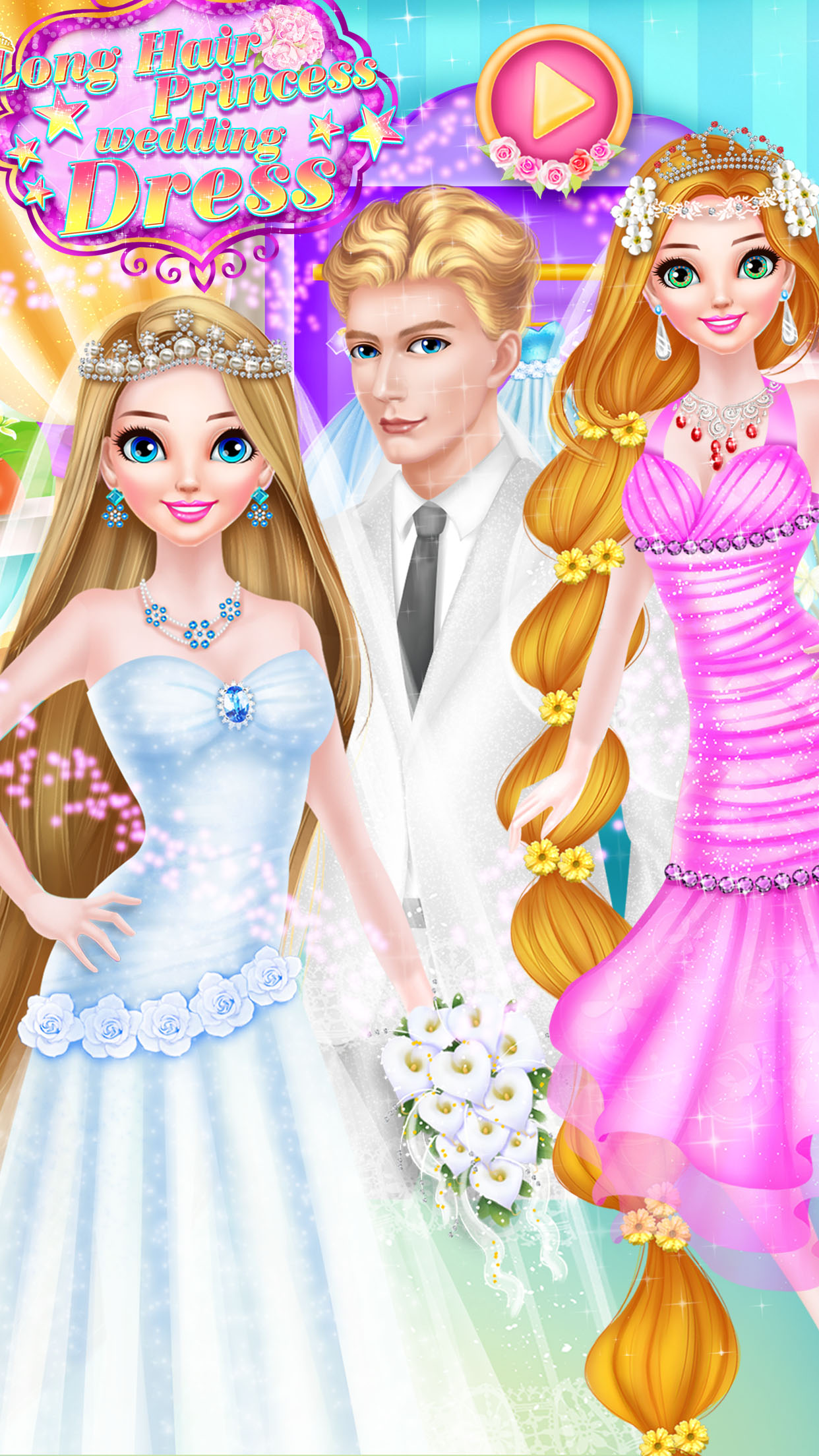 Long Hair Princess Wedding