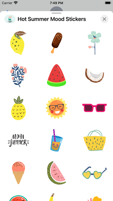 Hot Summer Mood Stickers Screenshot