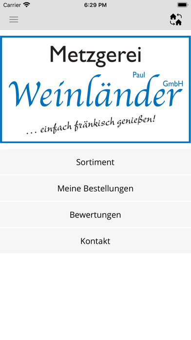 Metzgerei Weinländer Screenshot