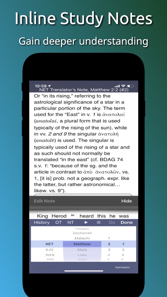 #2. Touch Bible: Read, Study & Go (iOS) By: Patrick Franklin