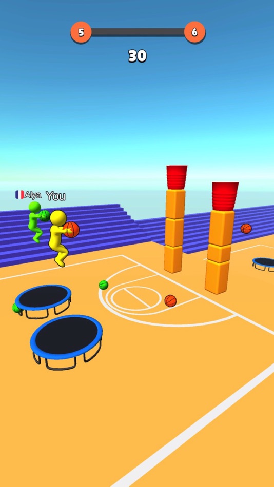 #1. Jump Dunk 3D (iOS) 来自: Voodoo