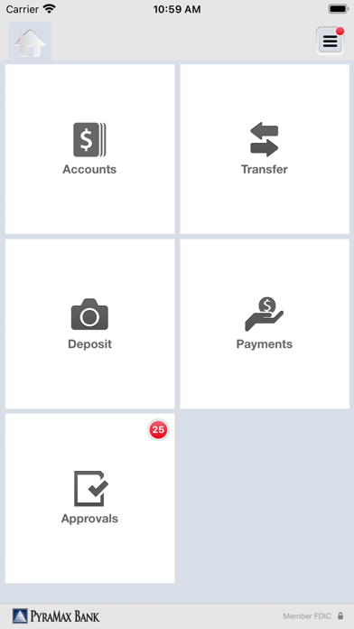 PyraMax Bank Business Banking Screenshot