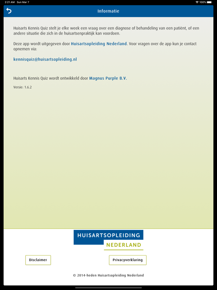 Huisarts Kennis Quiz