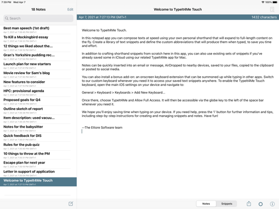 Screenshot #4 pour TypeIt4Me Touch