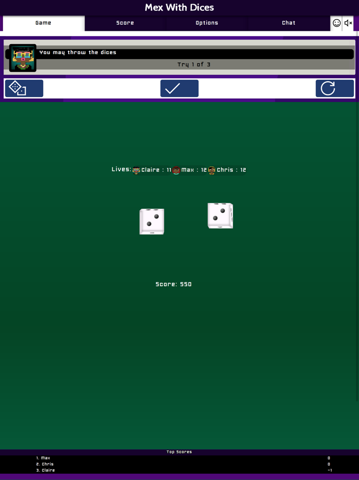 Mex With Dices Same Room