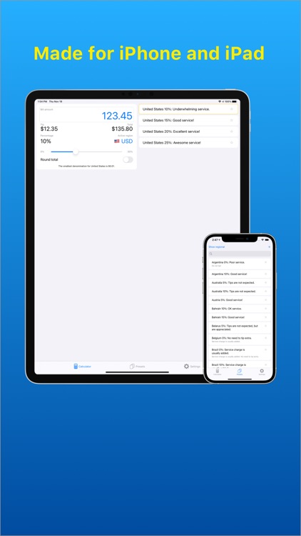 Tip! - Preset Tip Calculator