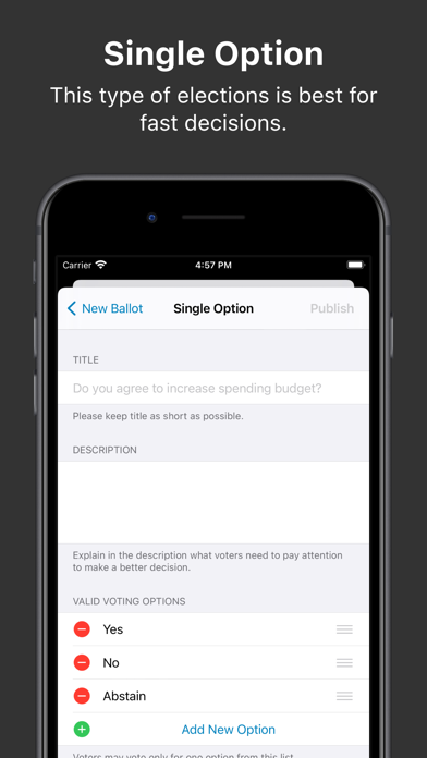 VoteMeApp Screenshot