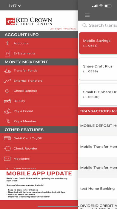 Red Crown Credit Union Screenshot