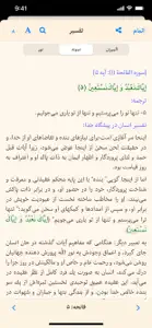 قرآن هادی با ترجمه تفسیر فارسی screenshot #4 for iPhone