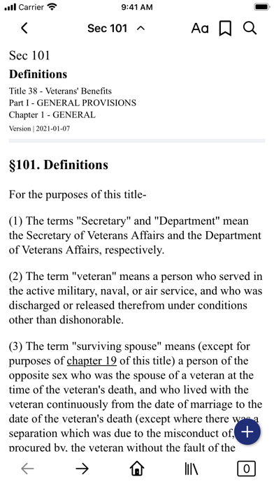USC 38 - Veterans' Benefits Screenshot