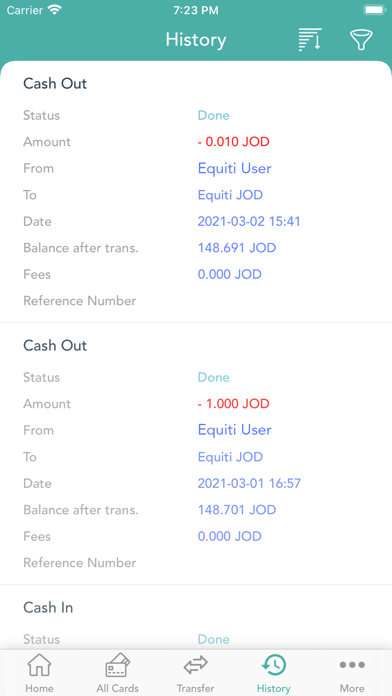 Equiti Prepaid Card Screenshot