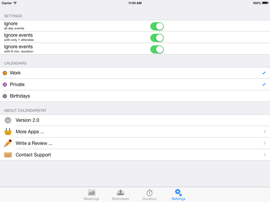 Calendar Statistics iPad app afbeelding 4