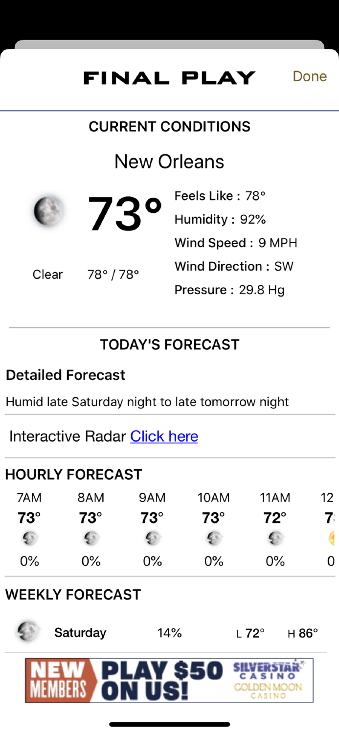 Final Play Saints News