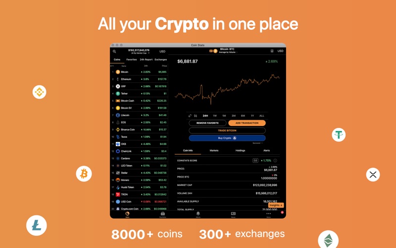 Crypto Tracker & Bitcoin Price - Coin Stats - 11 Best Cryptocurrency Apps For Android Ios Free Apps For Android And Ios - Complete cryptocurrency market overview including bitcoin and 10596 altcoins.