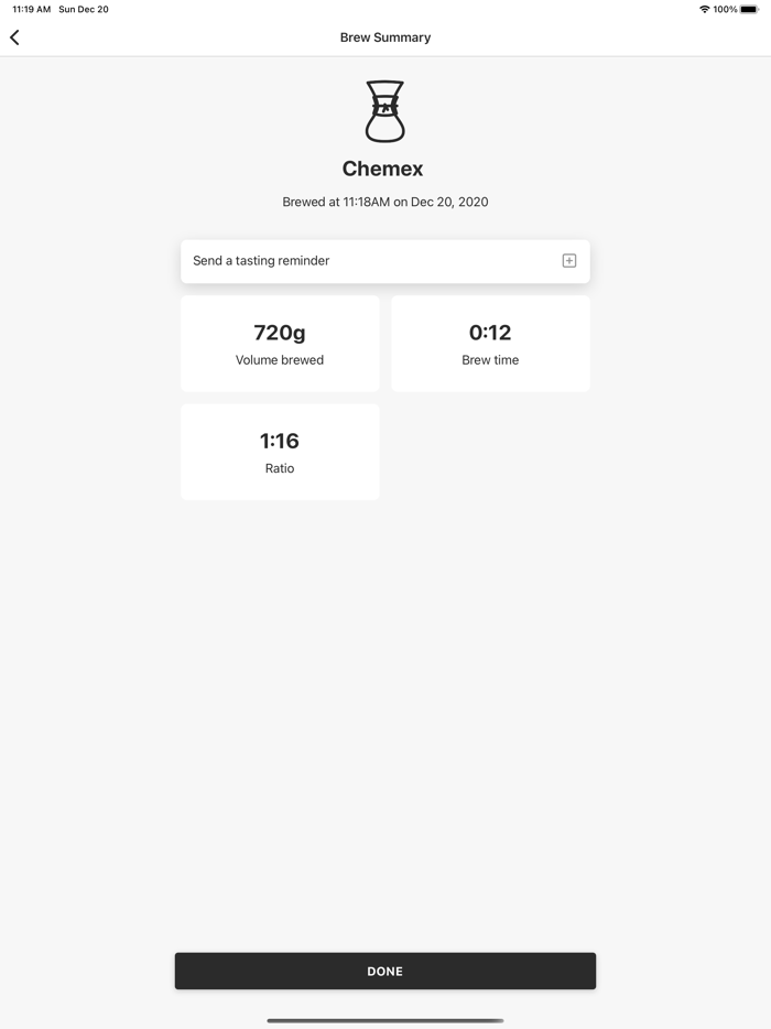 Single Origin - Coffee Timer