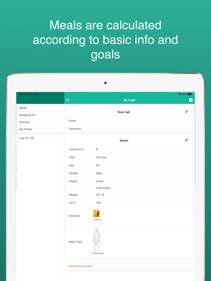 Fitness Meal Planner