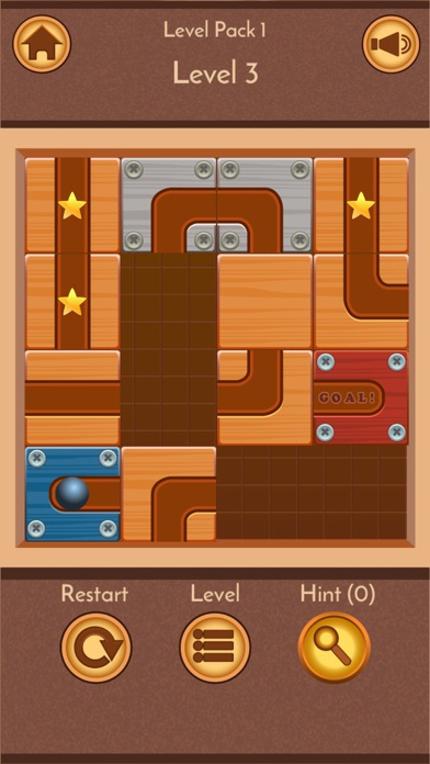 Save The Ball, Wooden Maze Screenshot