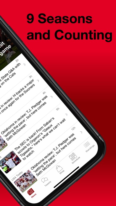 SoonerApp Oklahoma Football Screenshot
